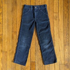 Vintage 80's Wrangler Kids 8 Navy Blue Corduroy Pants